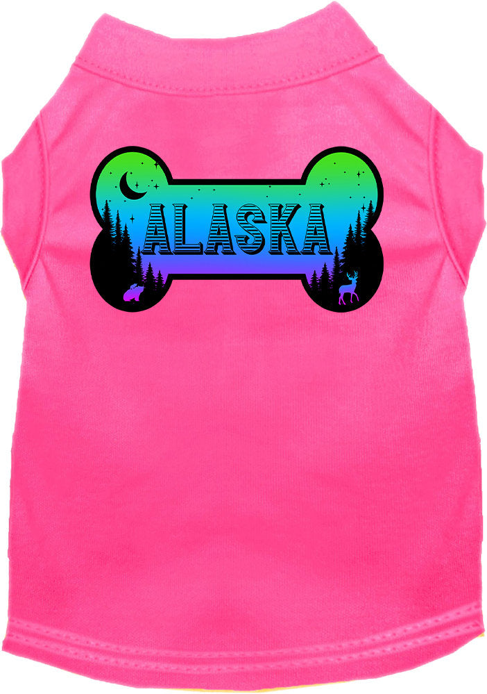 Pet Dog & Cat Screen Printed Shirt for Medium to Large Pets (Sizes 2XL-6XL), "Alaska Mountain Shades"