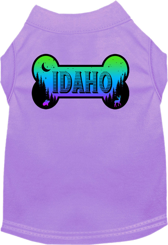 Camiseta serigrafiada para perros y gatos, para mascotas pequeñas y medianas (tallas XS a XL), "Idaho Mountain Shades"