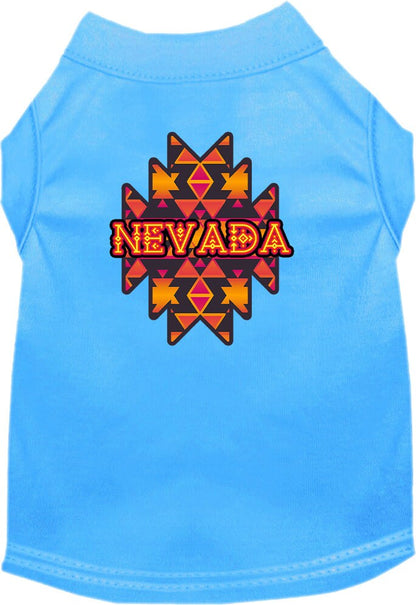 Camiseta serigrafiada para perros y gatos, para mascotas pequeñas y medianas (tallas XS a XL), "Nevada Navajo Tribal"