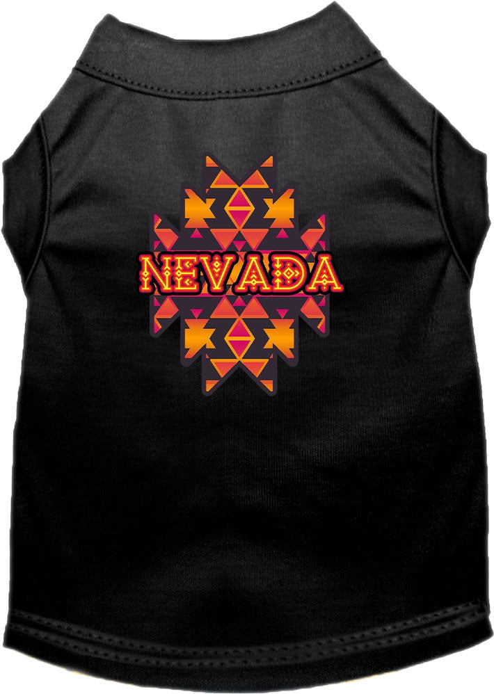 Pet Dog & Cat Screen Printed Shirt for Medium to Large Pets (Sizes 2XL-6XL), "Nevada Navajo Tribal"