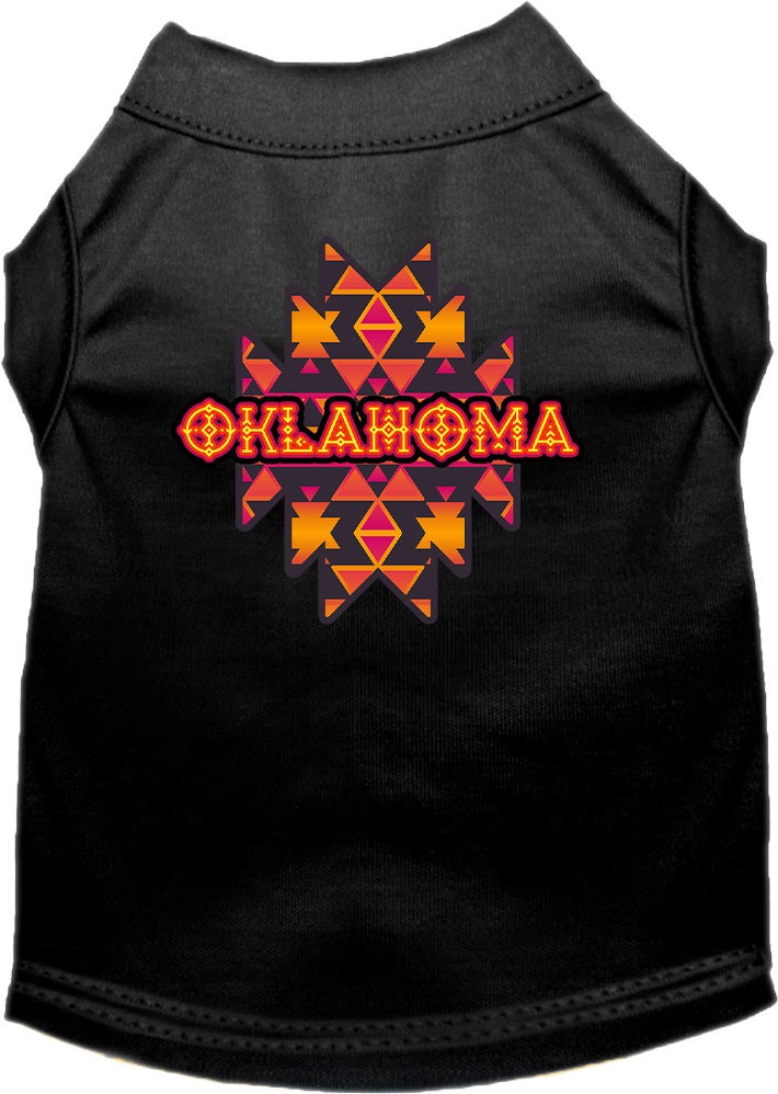 Camiseta serigrafiada para perros y gatos, para mascotas pequeñas y medianas (tallas XS a XL), "Oklahoma Navajo Tribal"