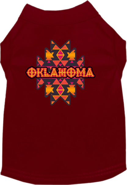 Camiseta serigrafiada para perros y gatos, para mascotas pequeñas y medianas (tallas XS a XL), "Oklahoma Navajo Tribal"