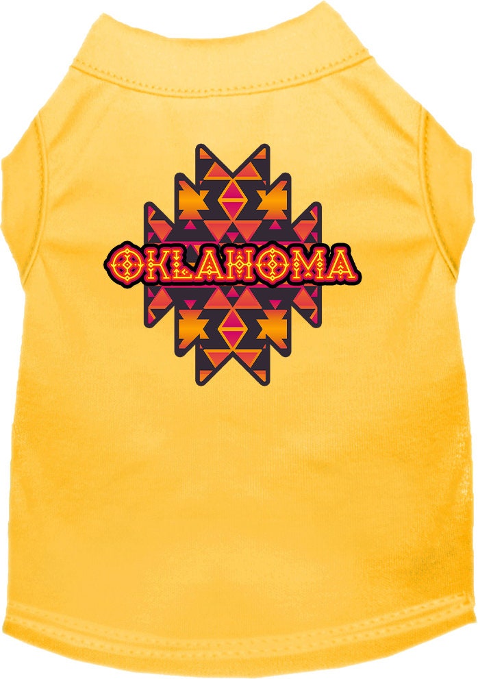 Camiseta serigrafiada para perros y gatos, para mascotas pequeñas y medianas (tallas XS a XL), "Oklahoma Navajo Tribal"