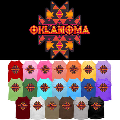 Camiseta serigrafiada para perros y gatos, para mascotas pequeñas y medianas (tallas XS a XL), "Oklahoma Navajo Tribal"