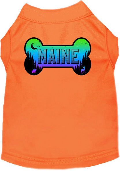 Pet Dog & Cat Screen Printed Shirt for Medium to Large Pets (Sizes 2XL-6XL), "Maine Mountain Shades"