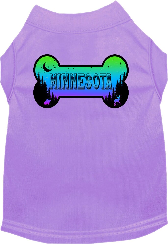 Pet Dog & Cat Screen Printed Shirt for Medium to Large Pets (Sizes 2XL-6XL), "Minnesota Mountain Shades"