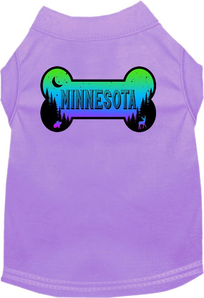 Pet Dog & Cat Screen Printed Shirt for Medium to Large Pets (Sizes 2XL-6XL), "Minnesota Mountain Shades"