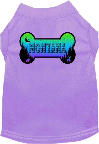 Pet Dog & Cat Screen Printed Shirt for Medium to Large Pets (Sizes 2XL-6XL), "Montana Mountain Shades"