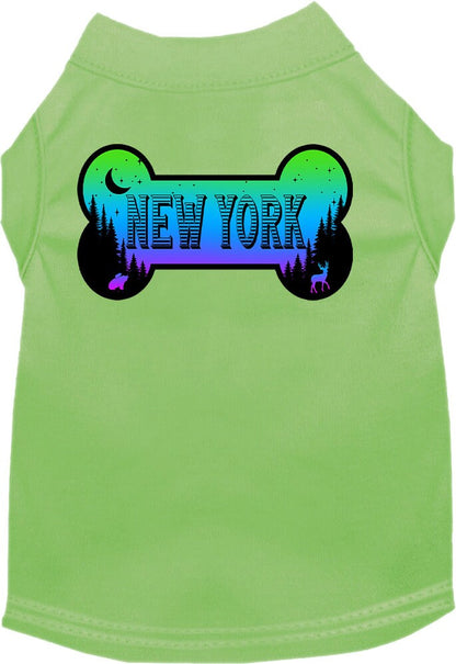 Camiseta serigrafiada para perros y gatos, para mascotas pequeñas y medianas (tallas XS a XL), "New York Mountain Shades"