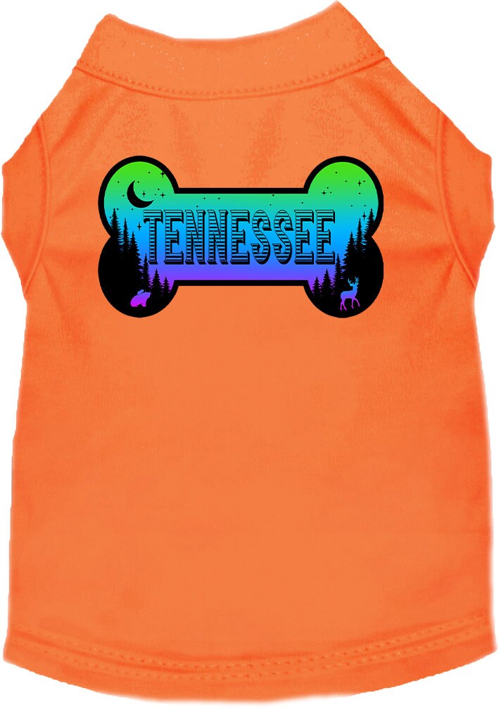 Camiseta serigrafiada para perros y gatos, para mascotas pequeñas y medianas (tallas XS a XL), "Tennessee Mountain Shades"