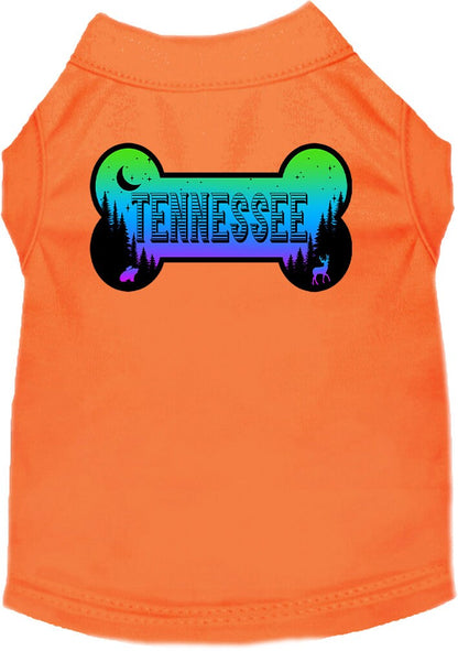 Camiseta serigrafiada para perros y gatos, para mascotas pequeñas y medianas (tallas XS a XL), "Tennessee Mountain Shades"