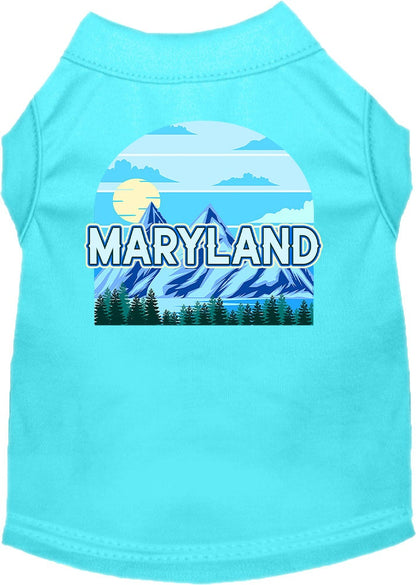 Camiseta serigrafiada para perros y gatos, para mascotas pequeñas y medianas (tallas XS a XL), "Maryland Trailblazer"