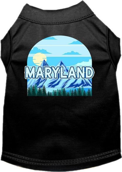 Camiseta serigrafiada para perros y gatos, para mascotas pequeñas y medianas (tallas XS a XL), "Maryland Trailblazer"