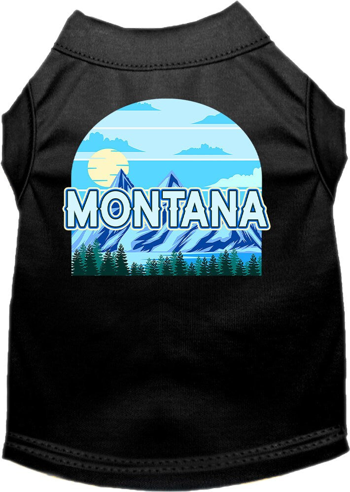 Camiseta serigrafiada para perros y gatos, para mascotas pequeñas y medianas (tallas XS a XL), "Montana Trailblazer"