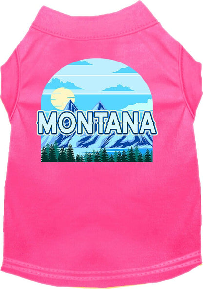 Camiseta serigrafiada para perros y gatos, para mascotas pequeñas y medianas (tallas XS a XL), "Montana Trailblazer"