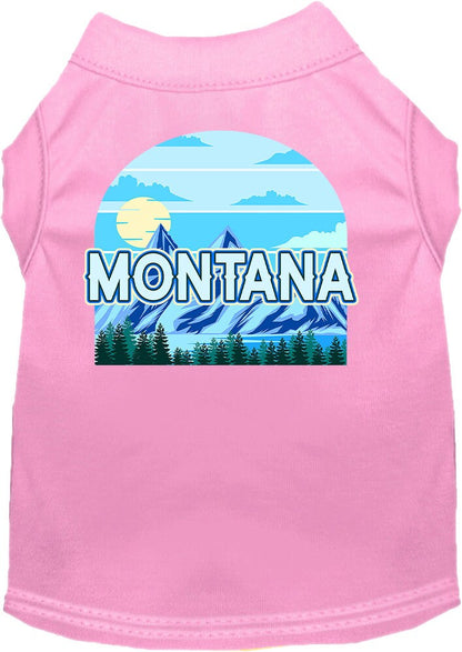 Camiseta serigrafiada para perros y gatos, para mascotas pequeñas y medianas (tallas XS a XL), "Montana Trailblazer"