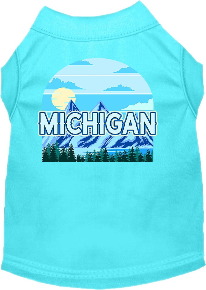 Camiseta serigrafiada para perros y gatos, para mascotas pequeñas y medianas (tallas XS a XL), "Michigan Trailblazer"