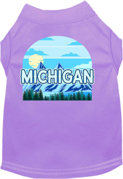 Camiseta serigrafiada para perros y gatos, para mascotas pequeñas y medianas (tallas XS a XL), "Michigan Trailblazer"