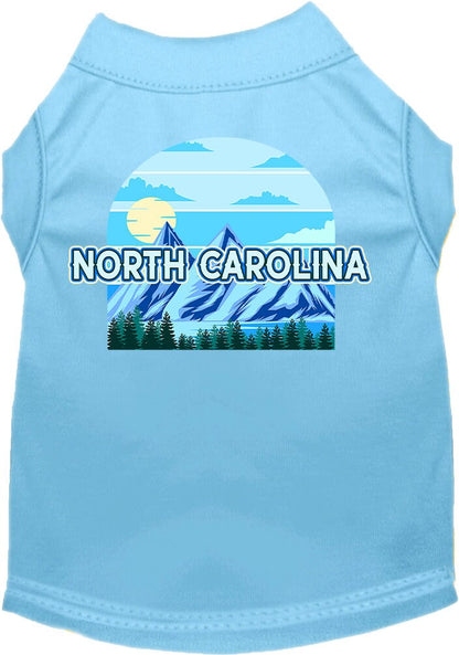 Camiseta serigrafiada para perros y gatos, para mascotas pequeñas y medianas (tallas XS a XL), "North Carolina Trailblazer"