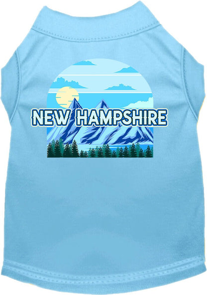 Camiseta serigrafiada para perros y gatos, para mascotas pequeñas y medianas (tallas XS a XL), "New Hampshire Trailblazer"