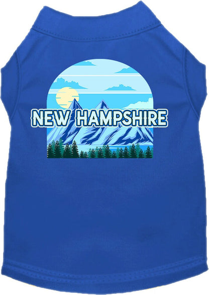 Camiseta serigrafiada para perros y gatos, para mascotas pequeñas y medianas (tallas XS a XL), "New Hampshire Trailblazer"