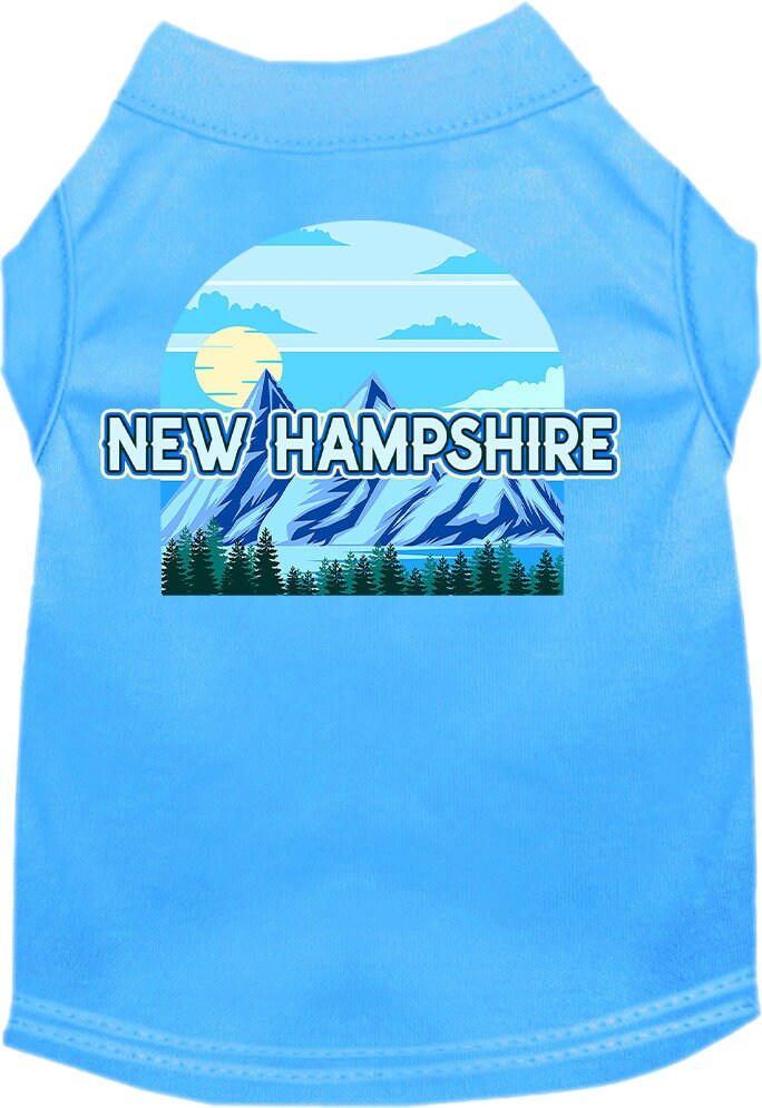 Camiseta serigrafiada para perros y gatos, para mascotas pequeñas y medianas (tallas XS a XL), "New Hampshire Trailblazer"