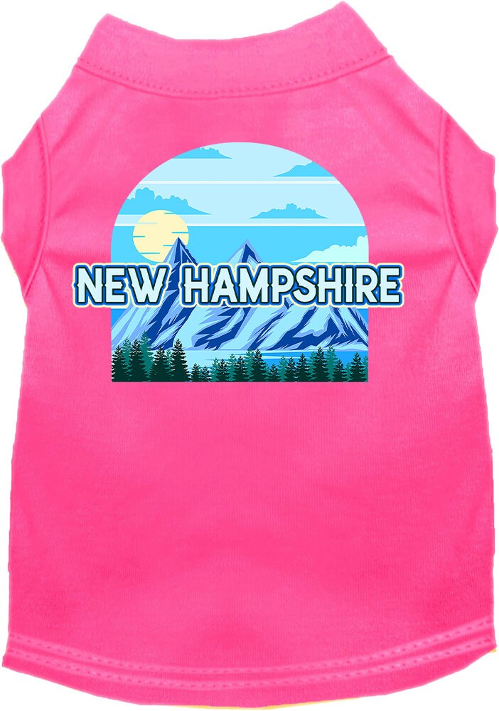 Camiseta serigrafiada para perros y gatos, para mascotas pequeñas y medianas (tallas XS a XL), "New Hampshire Trailblazer"