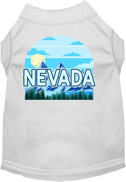 Camiseta serigrafiada para perros y gatos, para mascotas pequeñas y medianas (tallas XS a XL), "Nevada Trailblazer"