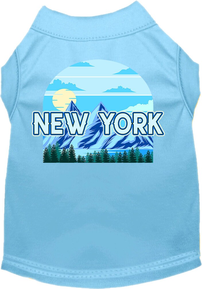 Camiseta serigrafiada para perros y gatos, para mascotas pequeñas y medianas (tallas XS a XL), "New York Trailblazer"