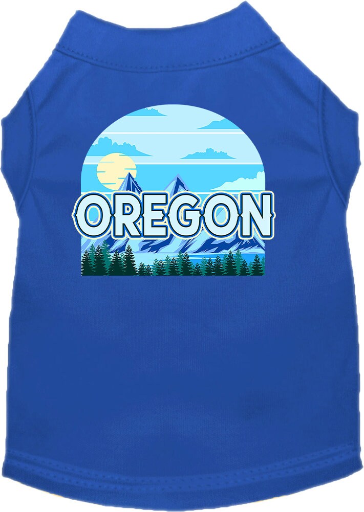 Pet Dog & Cat Screen Printed Shirt for Medium to Large Pets (Sizes 2XL-6XL), "Oregon Trailblazer"