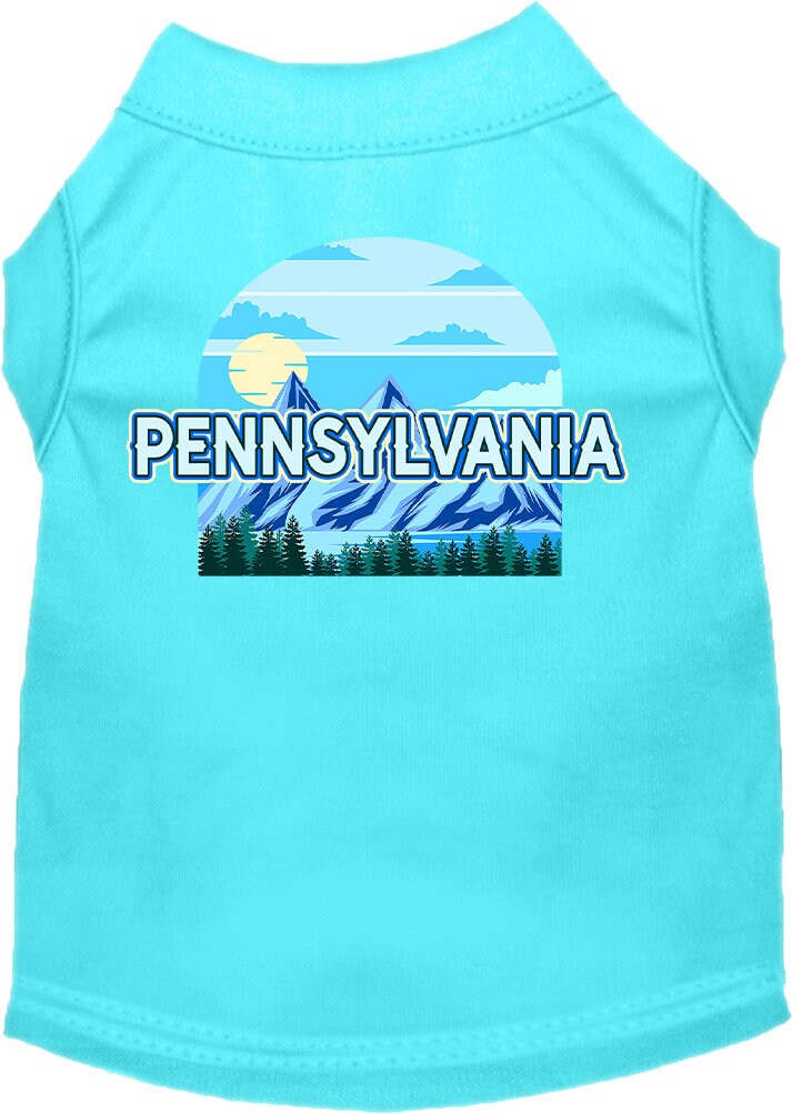 Camiseta serigrafiada para perros y gatos, para mascotas pequeñas y medianas (tallas XS a XL), "Pennsylvania Trailblazer"