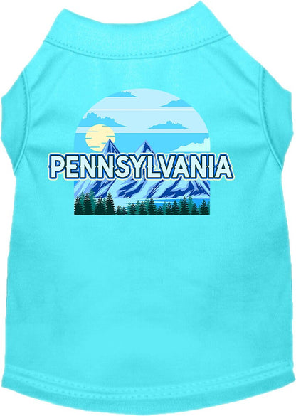 Camiseta serigrafiada para perros y gatos, para mascotas pequeñas y medianas (tallas XS a XL), "Pennsylvania Trailblazer"