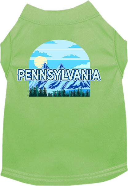 Camiseta serigrafiada para perros y gatos, para mascotas pequeñas y medianas (tallas XS a XL), "Pennsylvania Trailblazer"