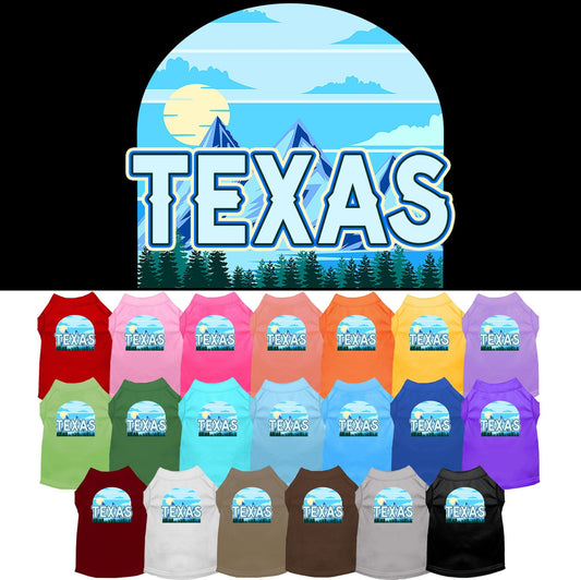 Camiseta serigrafiada para perros y gatos, para mascotas pequeñas y medianas (tallas XS a XL), "Texas Trailblazer"