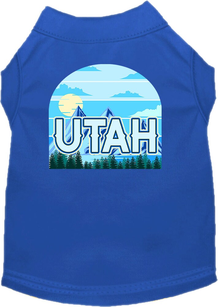 Pet Dog & Cat Screen Printed Shirt for Medium to Large Pets (Sizes 2XL-6XL), "Utah Trailblazer"