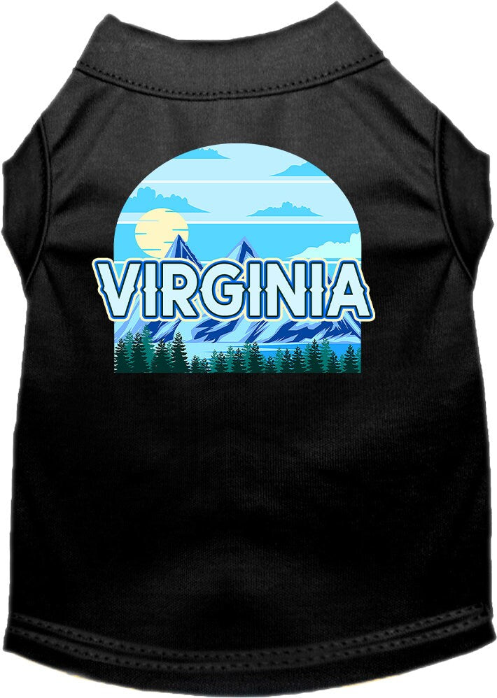 Camiseta serigrafiada para perros y gatos, para mascotas pequeñas y medianas (tallas XS a XL), "Virginia Trailblazer"