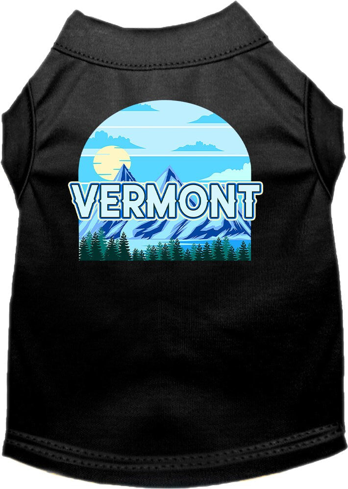 Camiseta serigrafiada para perros y gatos, para mascotas medianas y grandes (tallas 2XL-6XL), "Vermont Trailblazer"