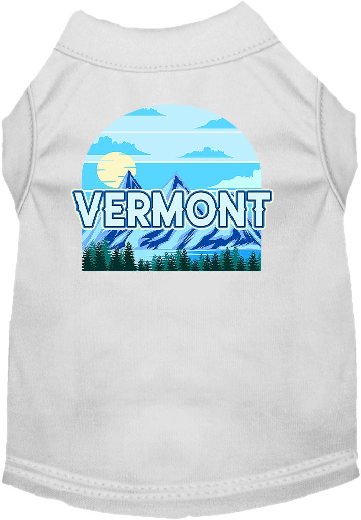 Camiseta serigrafiada para perros y gatos, para mascotas medianas y grandes (tallas 2XL-6XL), "Vermont Trailblazer"