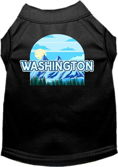 Camiseta serigrafiada para perros y gatos, para mascotas pequeñas y medianas (tallas XS a XL), "Washington Trailblazer"