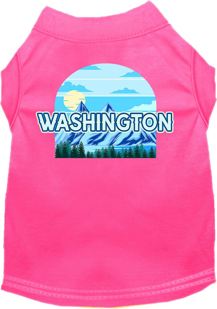 Camiseta serigrafiada para perros y gatos, para mascotas pequeñas y medianas (tallas XS a XL), "Washington Trailblazer"