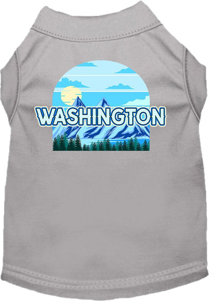 Camiseta serigrafiada para perros y gatos, para mascotas pequeñas y medianas (tallas XS a XL), "Washington Trailblazer"