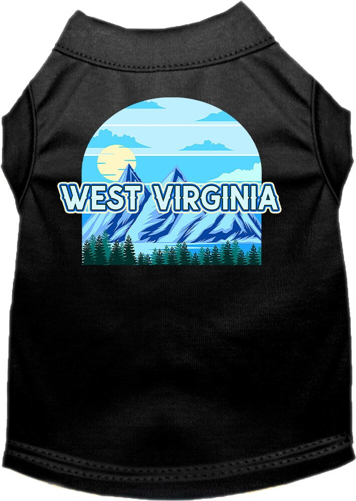 Camiseta serigrafiada para perros y gatos, para mascotas pequeñas y medianas (tallas XS a XL), "West Virginia Trailblazer"