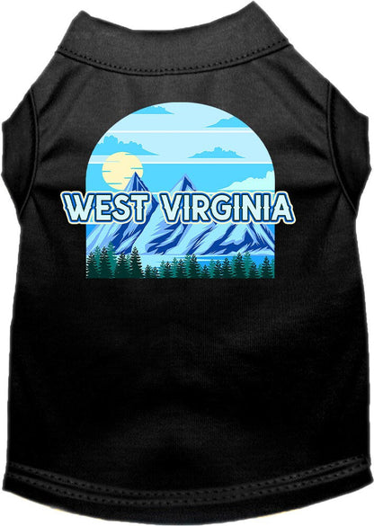 Camiseta serigrafiada para perros y gatos, para mascotas pequeñas y medianas (tallas XS a XL), "West Virginia Trailblazer"