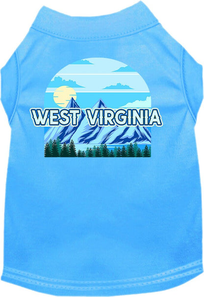 Camiseta serigrafiada para perros y gatos, para mascotas pequeñas y medianas (tallas XS a XL), "West Virginia Trailblazer"