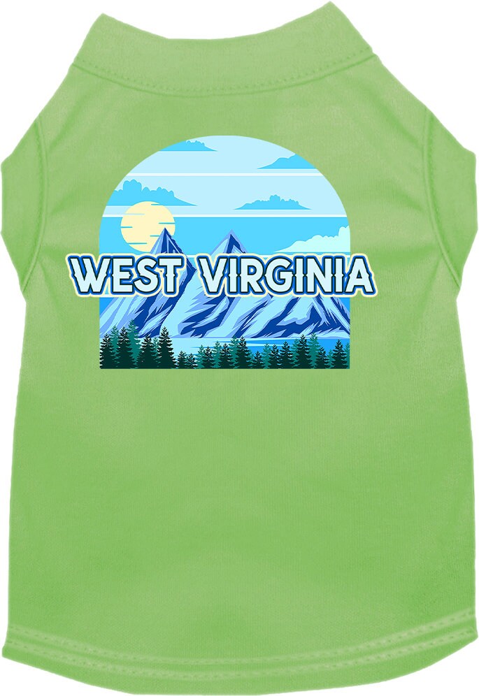 Camiseta serigrafiada para perros y gatos, para mascotas pequeñas y medianas (tallas XS a XL), "West Virginia Trailblazer"