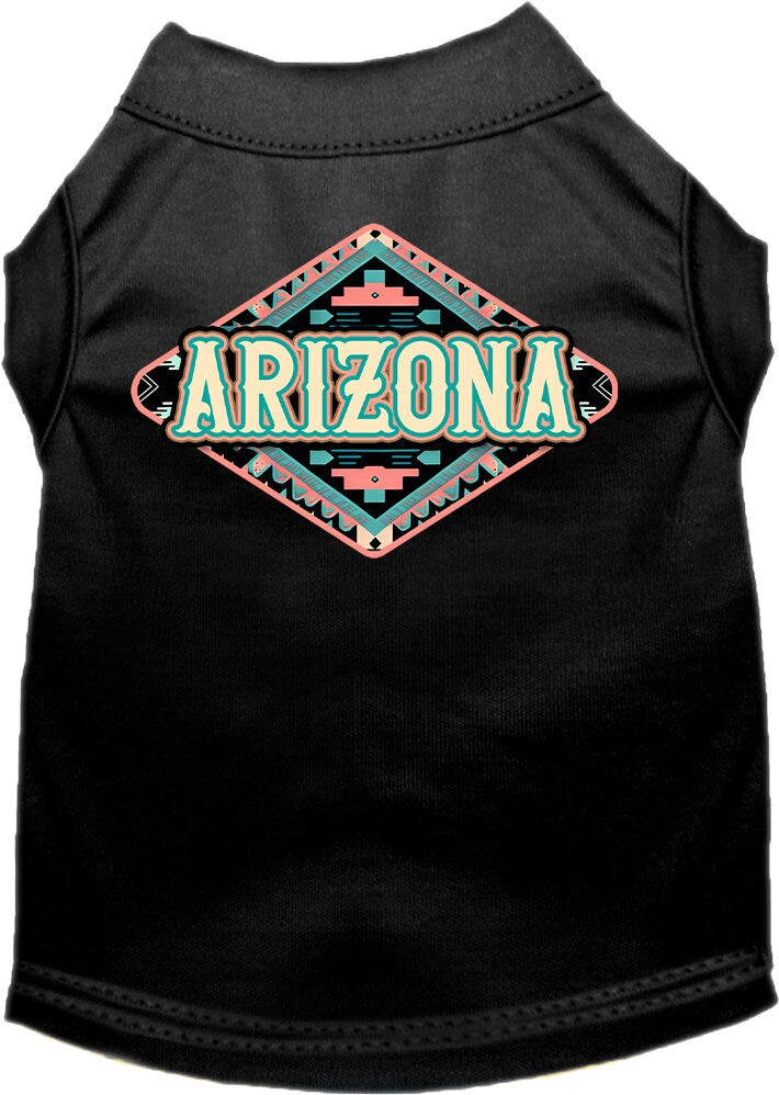 Pet Dog & Cat Screen Printed Shirt for Medium to Large Pets (Sizes 2XL-6XL), "Arizona Peach Aztec"