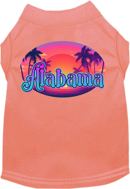 Pet Dog & Cat Screen Printed Shirt for Medium to Large Pets (Sizes 2XL-6XL), "Alabama Classic Beach"