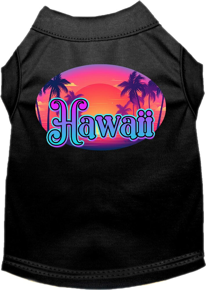 Camiseta serigrafiada para perros y gatos, para mascotas pequeñas y medianas (tallas XS a XL), "Hawaii Classic Beach"