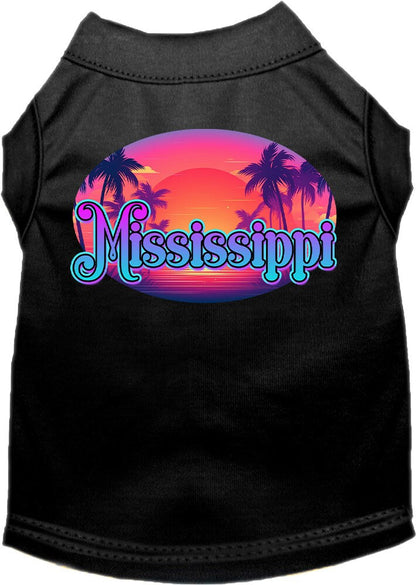 Camiseta serigrafiada para perros y gatos, para mascotas pequeñas y medianas (tallas XS a XL), "Mississippi Classic Beach"