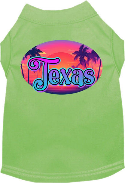 Camiseta serigrafiada para perros y gatos, para mascotas pequeñas y medianas (tallas XS a XL), "Texas Classic Beach"